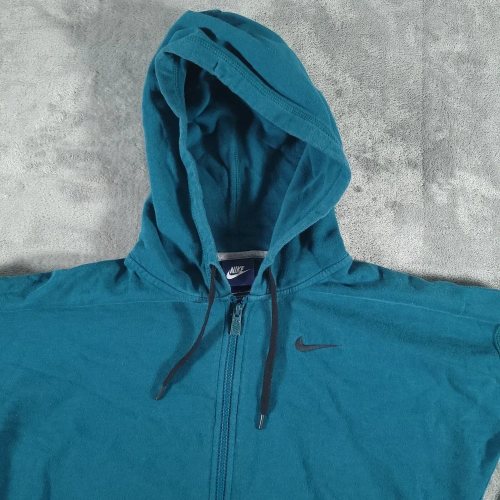 Nike Womens Club Hoodie Size Small Green Outdoors Casual Full Zip 684901